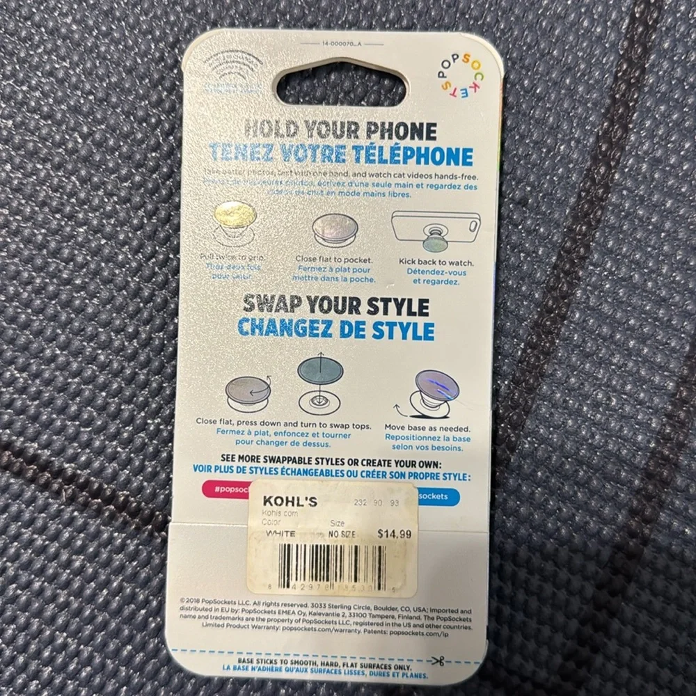 NIP popsocket white iridescent